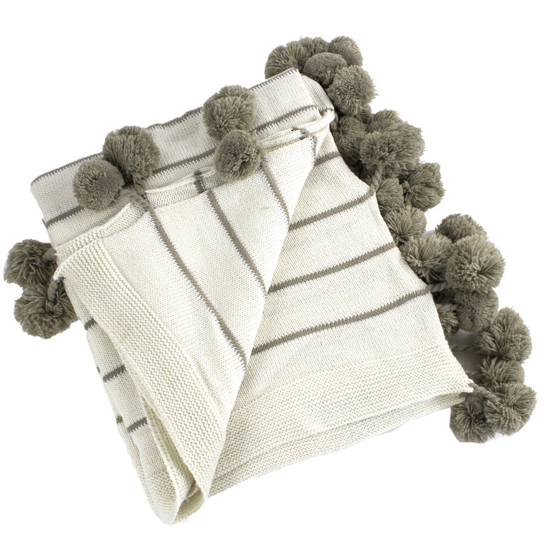 Hand Woven Throw Blanket, Ivory