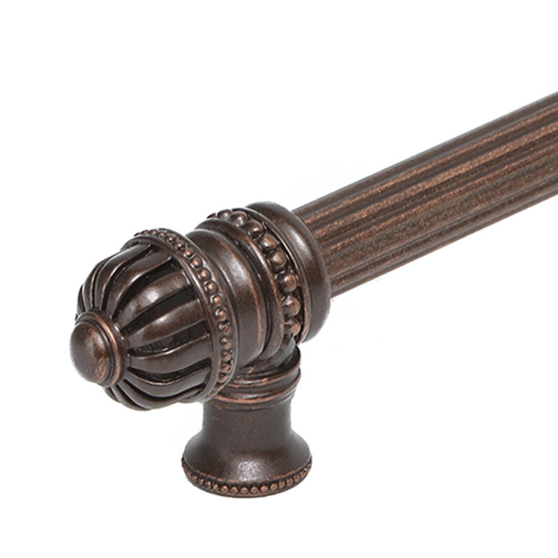 Cricket Cage 22 inches c.c. with 5/8 reeded center long pull small finial in Platinum, 12", Oil Rubbed Bronze