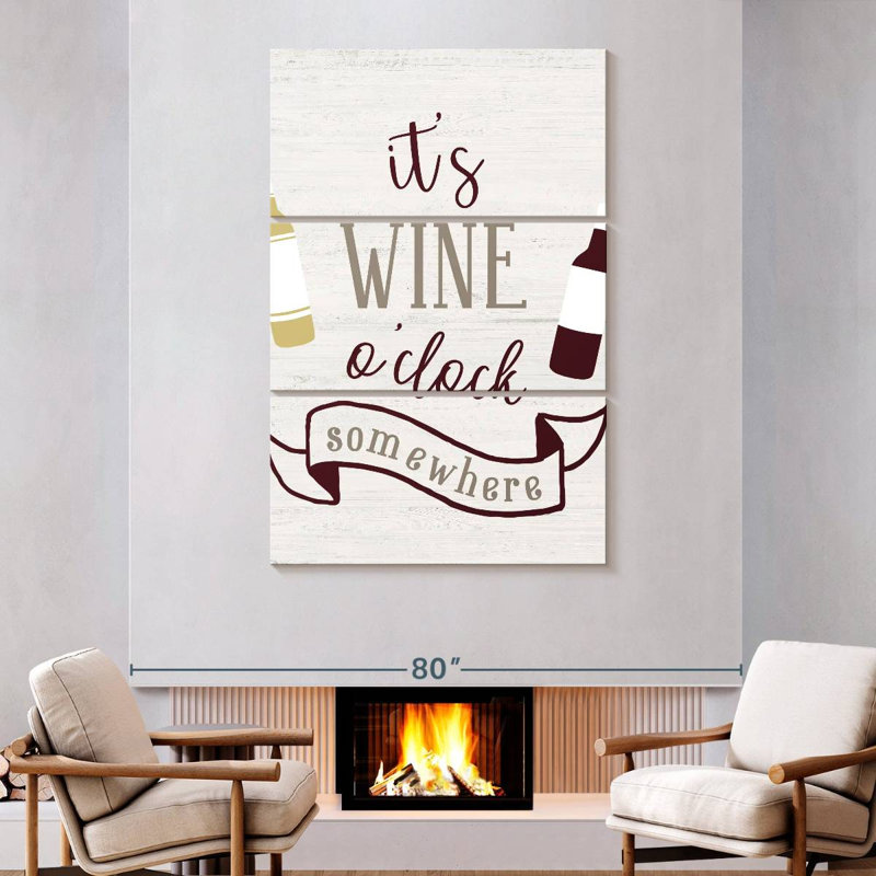 Tergel Wine O'Clock, 74" H x 48" W