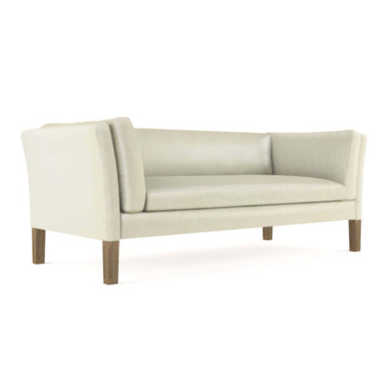 Charlton Flared Shelter-Arm Sofa, 31" H x 72" W x 33" D, Weathered, Box Weave Linen Blush