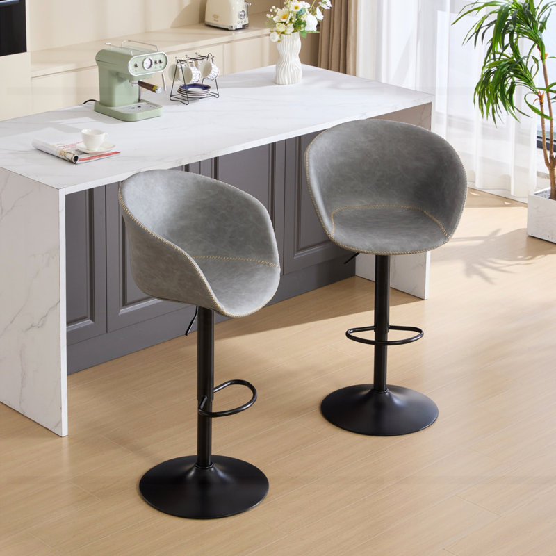 Tabouret de bar Mid-Century, Gris