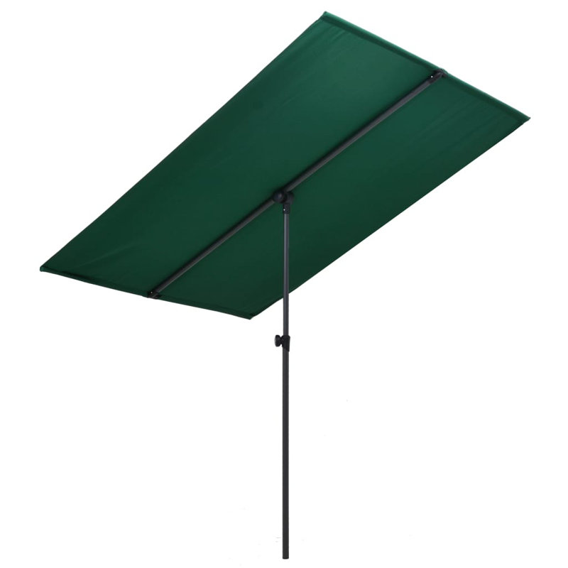 Green 70.9" Rectangular Market Umbrella with Aluminum Pole