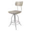 Tabouret de bar pivotant réglable moderne blanc-35291653