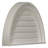 14"H x 28"W x 1 1/8" D Half Round Gable Vent Louvre, Non-Functional