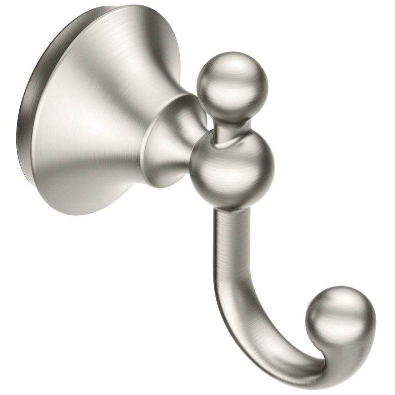 Wynford Wall Mounted Robe Hook, Brushed Nickel