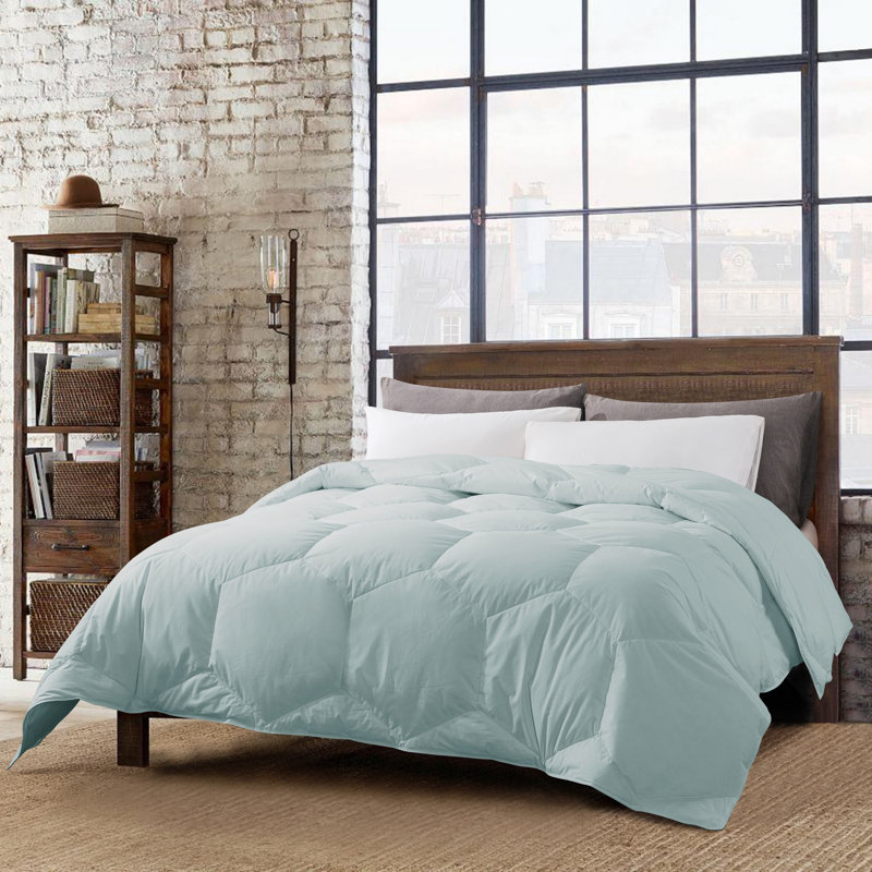Édredon en duvet synthétique polyester toutes saisons, Double / Grand, Dusty Aqua