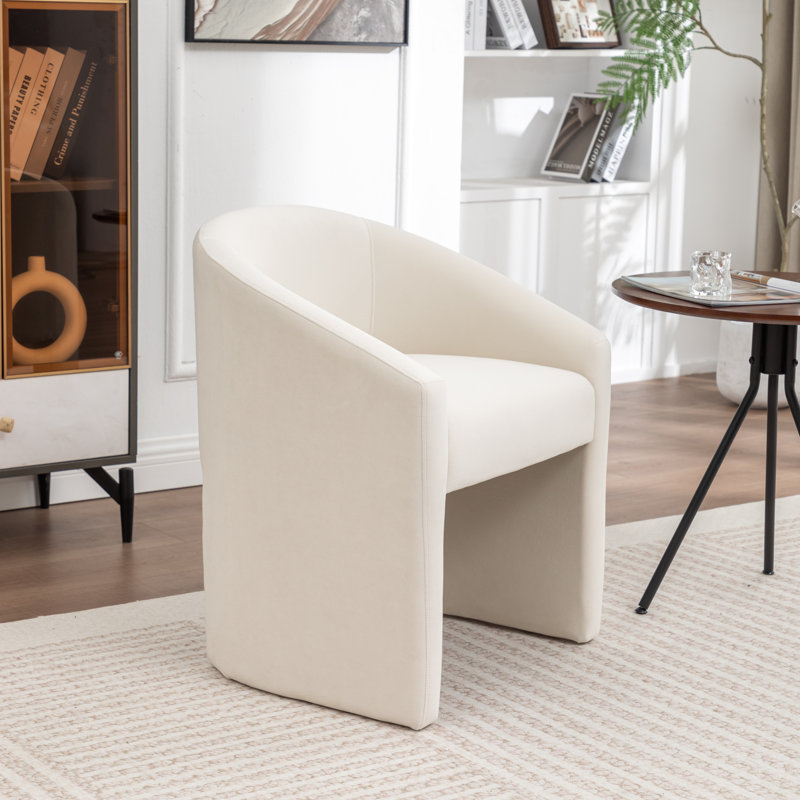 Halley Velvet Upholstered Dining Chair, Beige