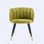 Fauteuil demi-tonneau en velours 22,04 po Taniece-14179212