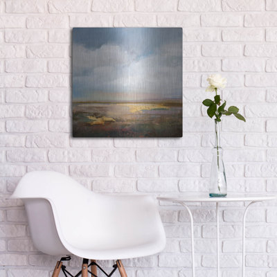 Luxe Metal Art 'Comfortable Silence' by Karen Hale Metal Wall Art, 24" x 24"
