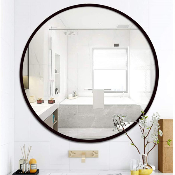 Everly Quinn Garbers Round Metal Wall Mirror & Reviews | Wayfair