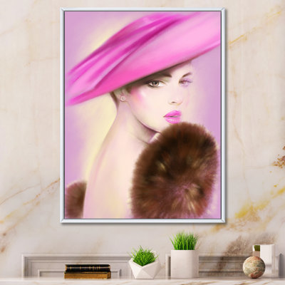 " Stylish Fashionista With Pink Hat "