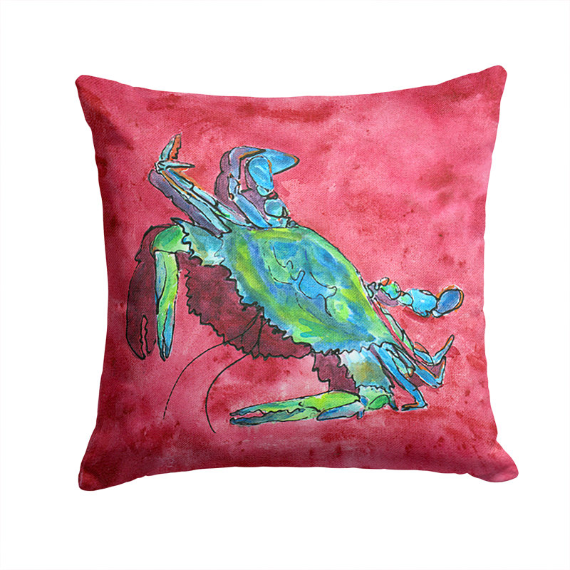 Coussin intérieur/extérieur rose/vert crabe