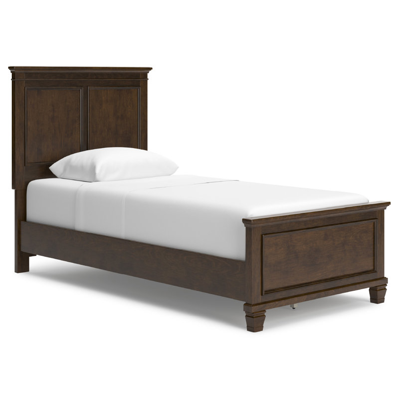 Gilah Panel Bed, Lit simple, Brun