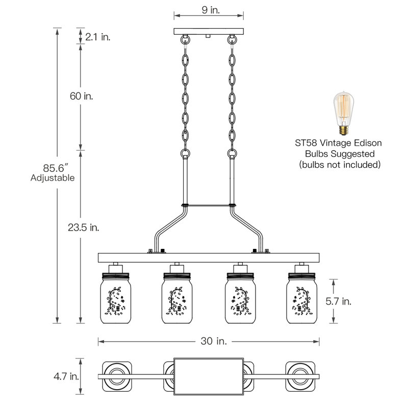 Albie 4 - Light Pendant