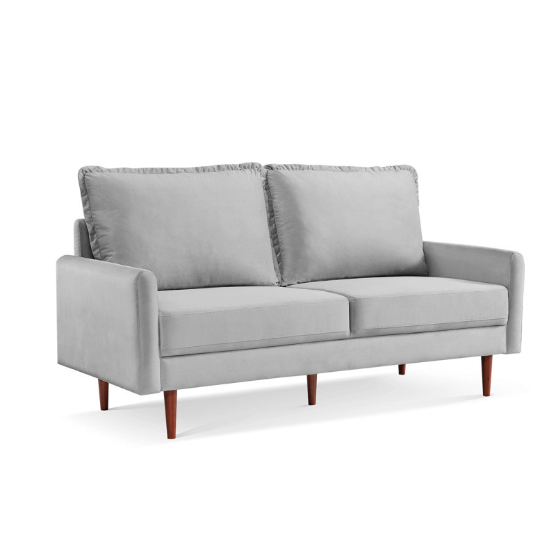 Marylene Fabric 68.5 in. Reception Loveseat, Gray