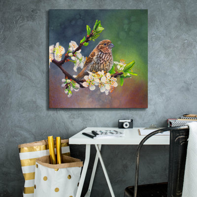  «Plum Blossoms» par Marvindale, art mural sur toile, 26 po x 26 po