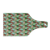 Ambesonne Exotic Tempered Glass Cutting Board Hibiscus Parrot and Toucan Multicolor