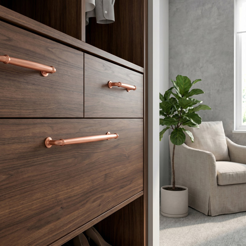 7 3/5'' INCH Hole Center American Classic Antique Bar Pull Multipack-Matte Brushed Copper, 7 3/5", Matte Brushed Copper