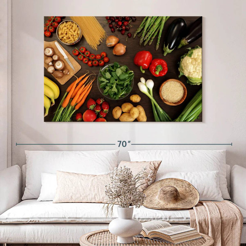 Yarlin Healthy Vegetables, 34" H x 51" W