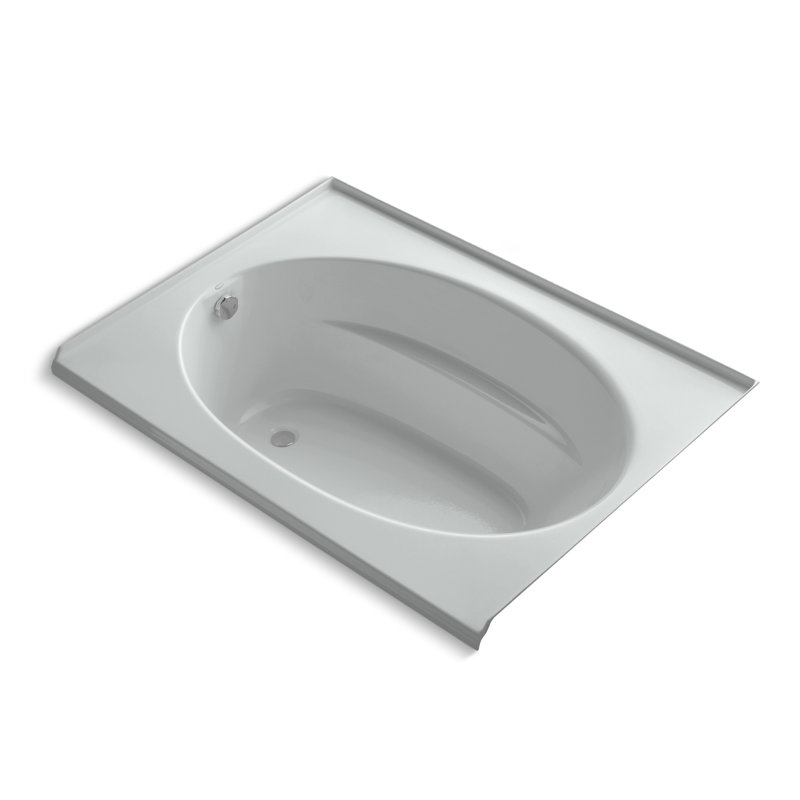 60" x 42" Drop In Soaking Bathtub, Biscuit, Left