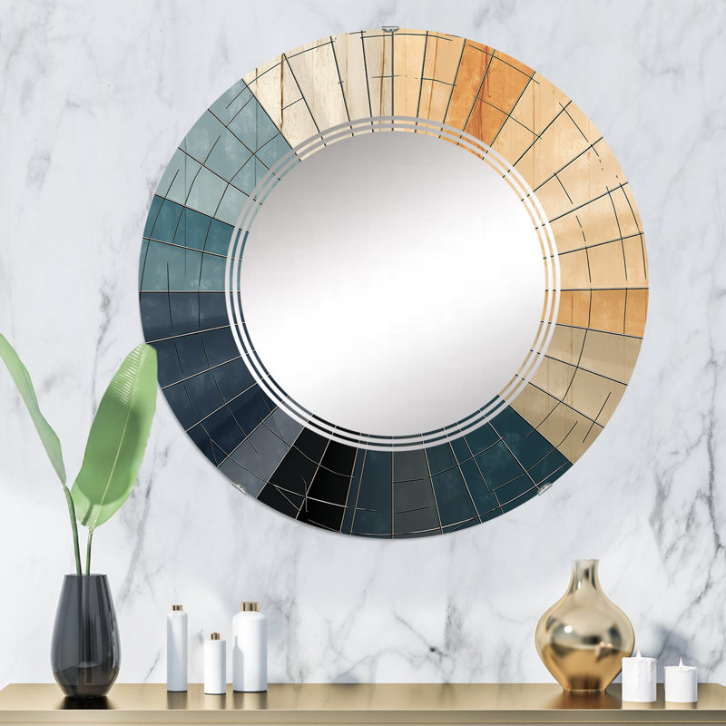 Figgy - Miroir mural moderne rond, 32 po x 32 po