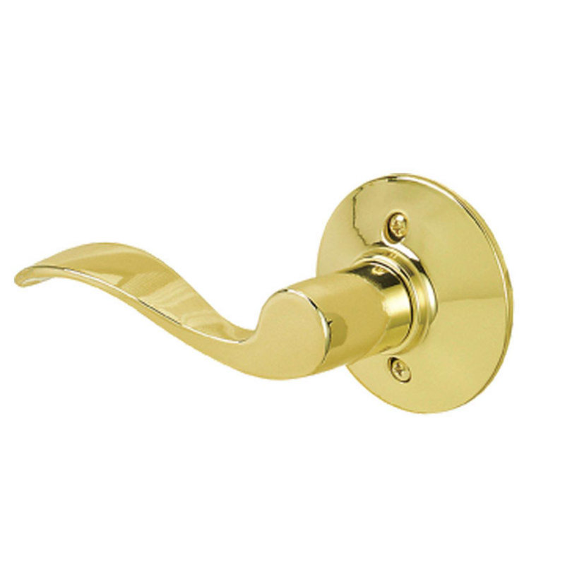 Schlage Accent Bright Brass Steel Dummy Lever 2 Grade Left Handed