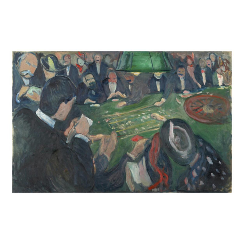 «At the ROULETTE Table in Monte Carlo» par Edvard Munch - Estampe numérique, H 16 po x l 20 po