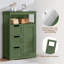 Armoire de salle de bain autoportante avec tablette réglable, 3 tiroirs et niche Brigit-420474285-405600345