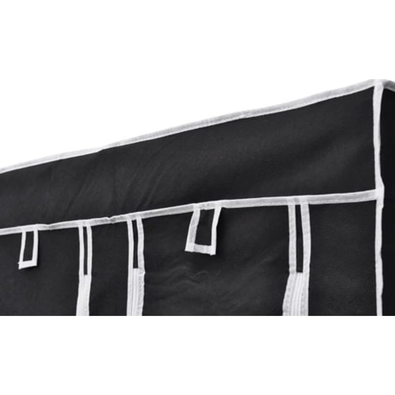 Carsten 2 Door Stainless Steel Wardrobe, Black