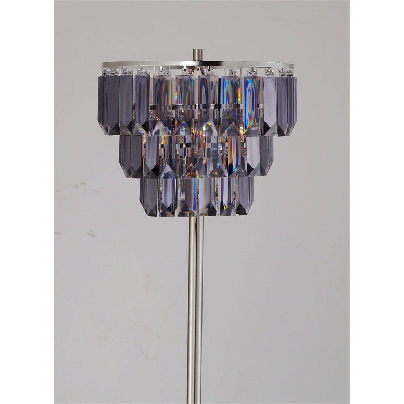 Pippino 60.5'' Candelabra Floor Lamp, Smoke Gray