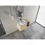 Meuble-lavabo mural 36 po avec lavabo d'art en céramique et tablettes de rangement, porte à fermeture en douceur, contreplaqué-129865229