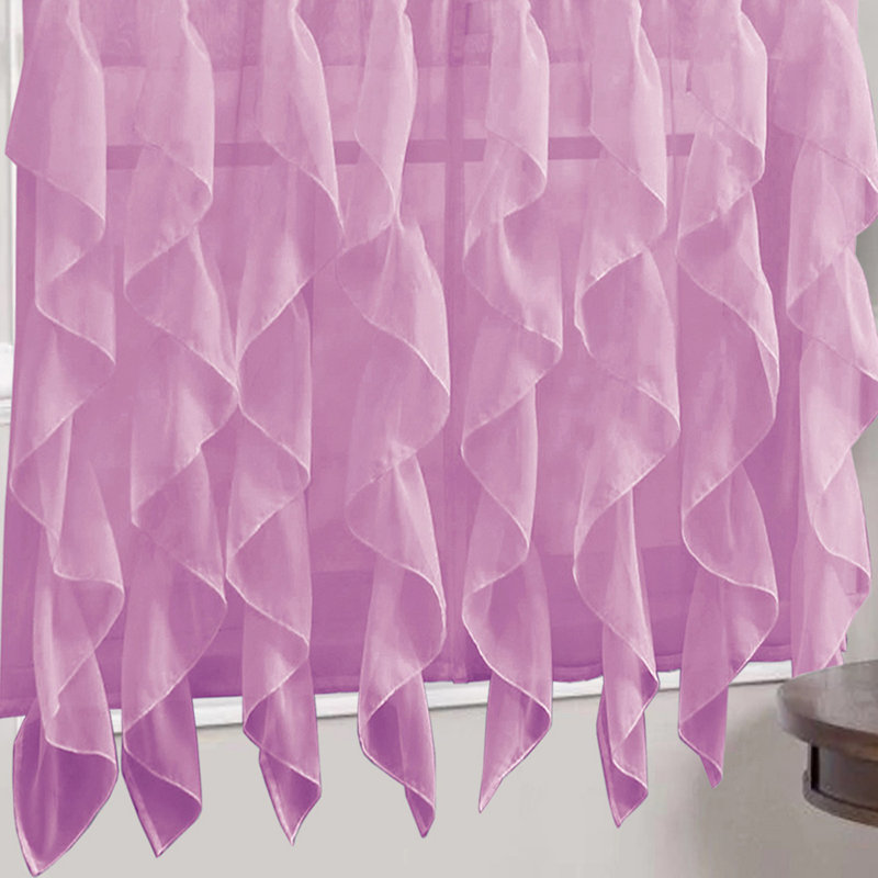 Fulda Semi Sheer Curtain Single Panel, Lavender, 50" W x 96" L