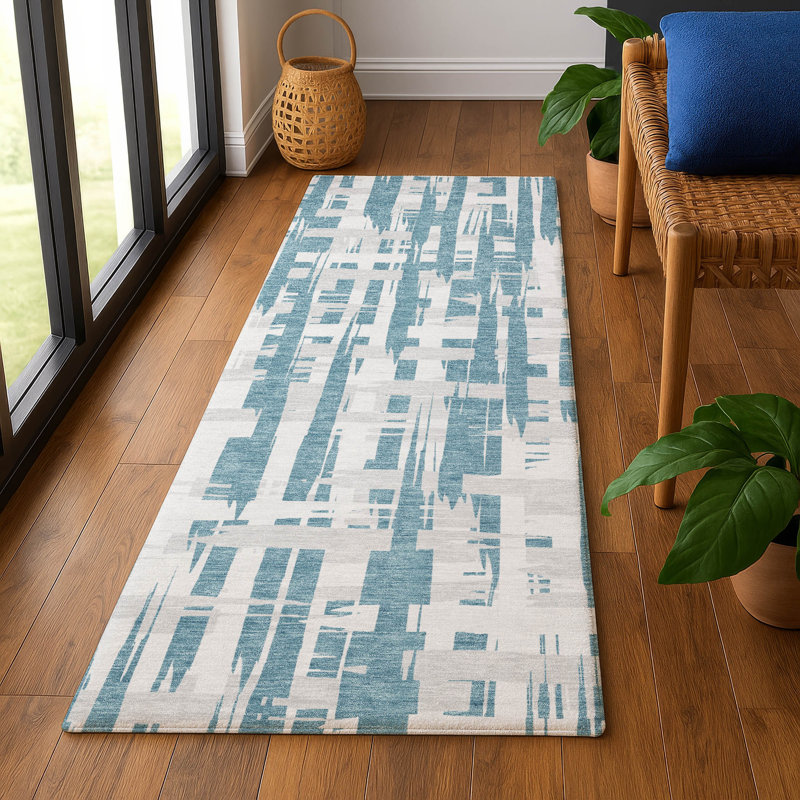 Premium Machine Washable Chelston AMF1849 Stripes Rug, Runner 2'3" x 7'6"