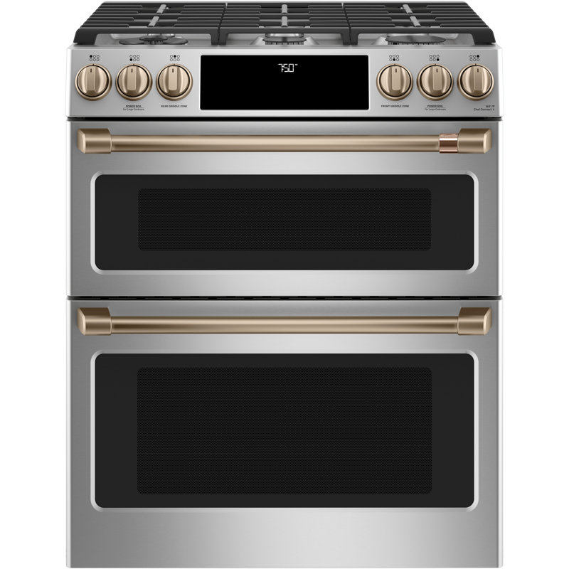Front Control Gas Range Handle Kit, Brushed Bronze