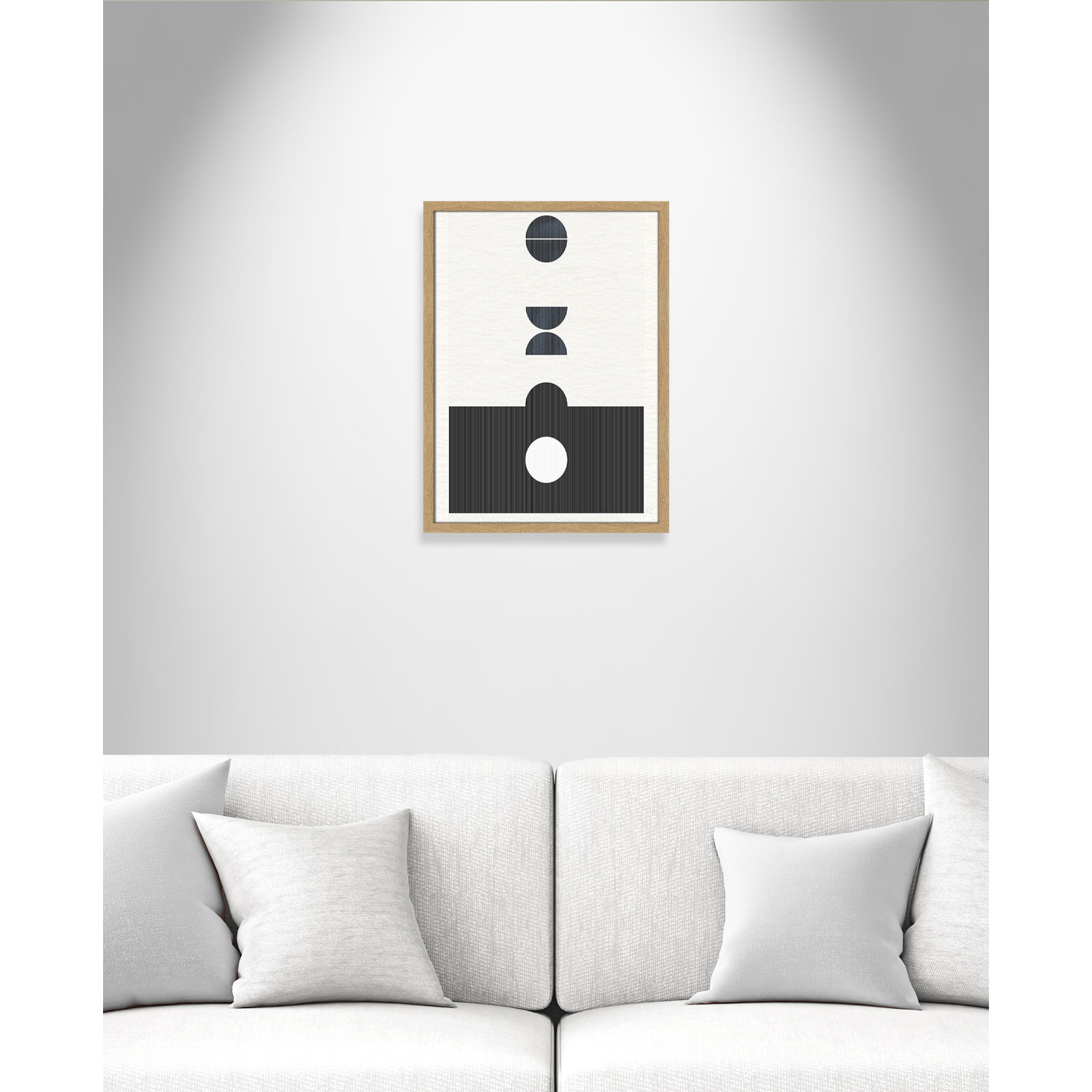 Eclipse I by Susan Jill, 23" H x 17" W x 0.75" D, Natural Framed