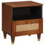 40cm W Solid + Manufactured Wood Bedside Table