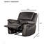 Fauteuil inclinable manuel transitionnel avec accoudoirs rembourrés et garniture en mousse pour un salon confortable