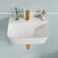 DeerValley Rectangular Wall-Mounted Bathroom Sink, White Ceramic Basin with Tap Hole, 41x32x12cm