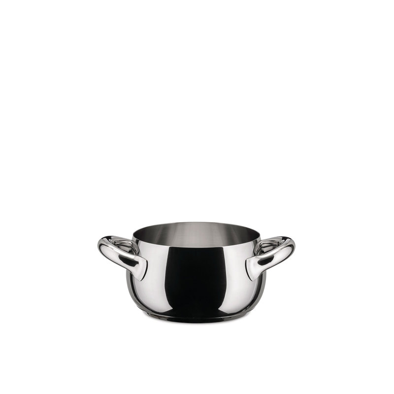 Small Mirror Polished Stainless Steel Casserole with Handles