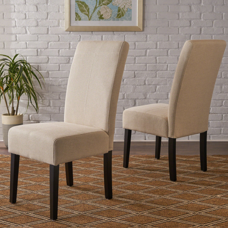 Chaise de salle à manger rembourrée Googe, Beige