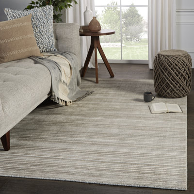 Tapis gris fait à la main Tamela