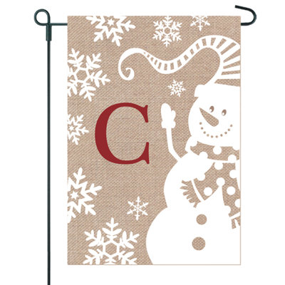 Ganit Double Sided 21 in. H x 14 in. W Burlap and Polyester Christmas Garden flag