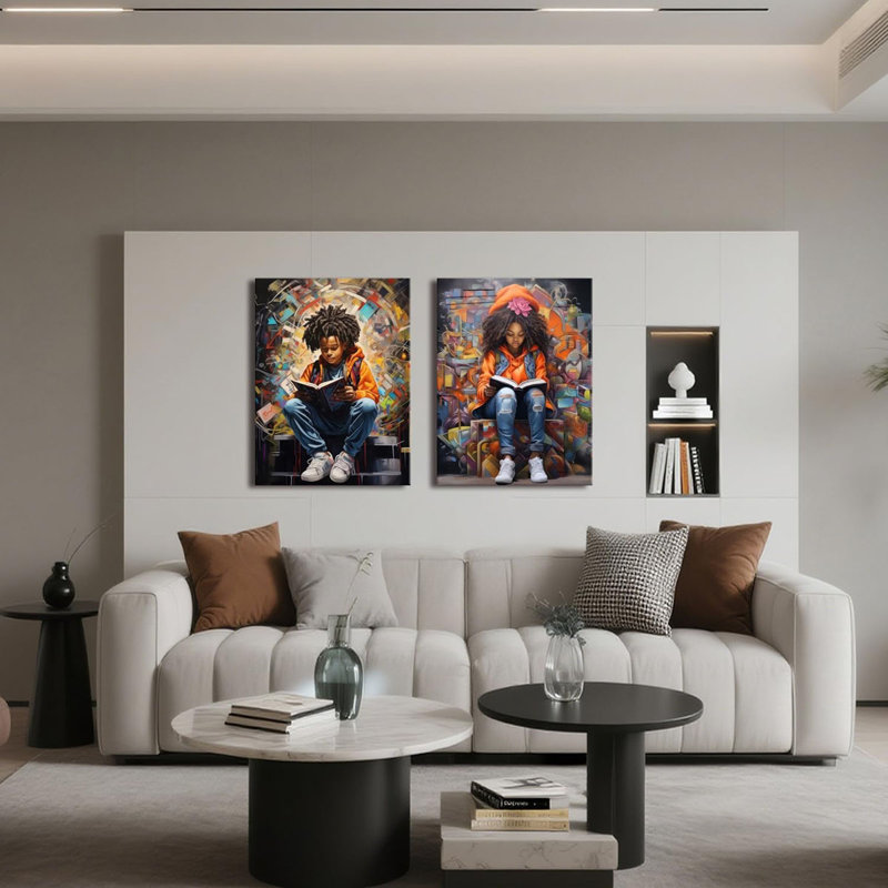 2 Piece Wrapped Canvas Wall Art