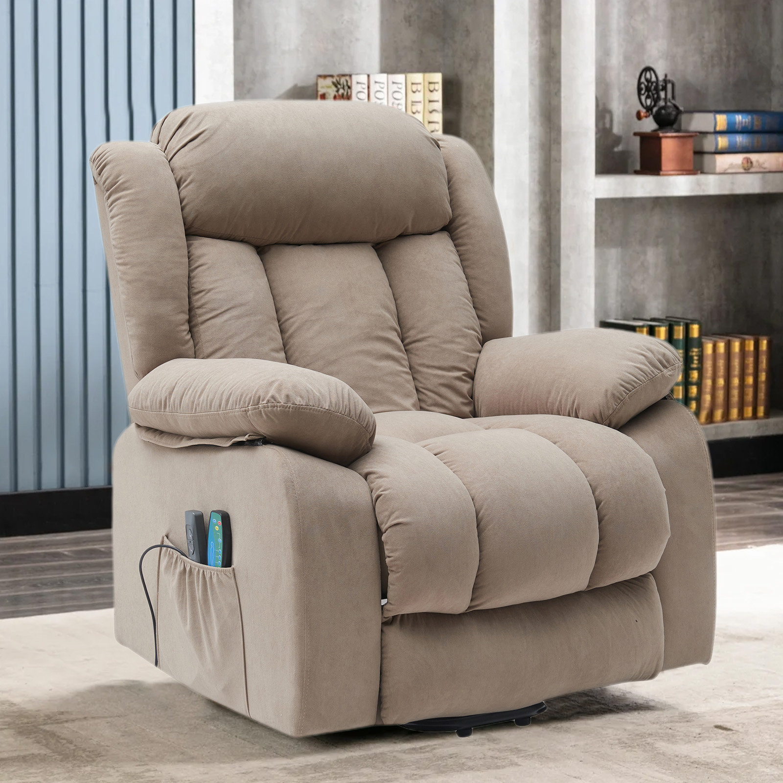 Fauteuil Massant Chauffant Avec Repose-pieds - Inclinaison Réglable, Télécommande - Pour Salon, Position Zéro Gravité