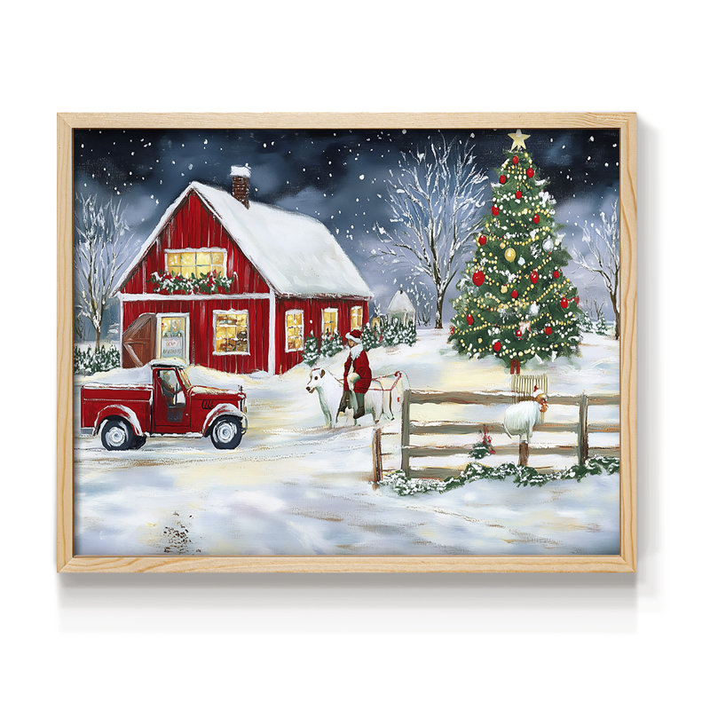 «Chirstmas Art» - DCCL XXXV - Reproduction encadrée - Restickable, H 16 po x l 20 po, Naturel