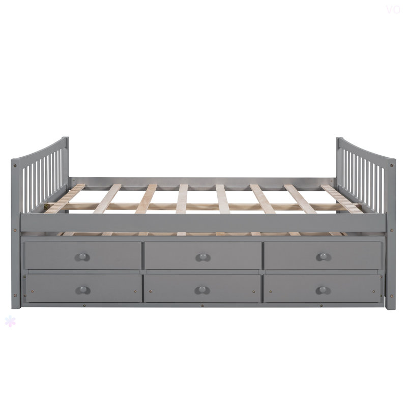 Full Size Daybed With Twin Size Trundle And Drawers, Full Size, White