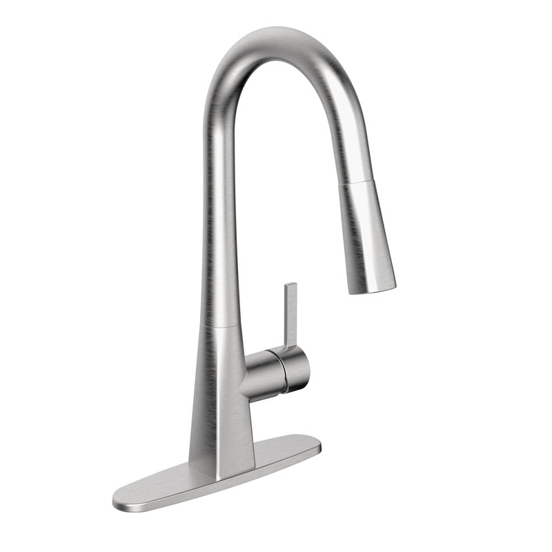 Keeney Belanger Pull Down Kitchen Faucet, Stainless Steel