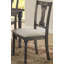 Ensemble de 2 chaises d'appoint en bois au fini rustique gris rustique pour plus de confort et de style dans les salles à manger