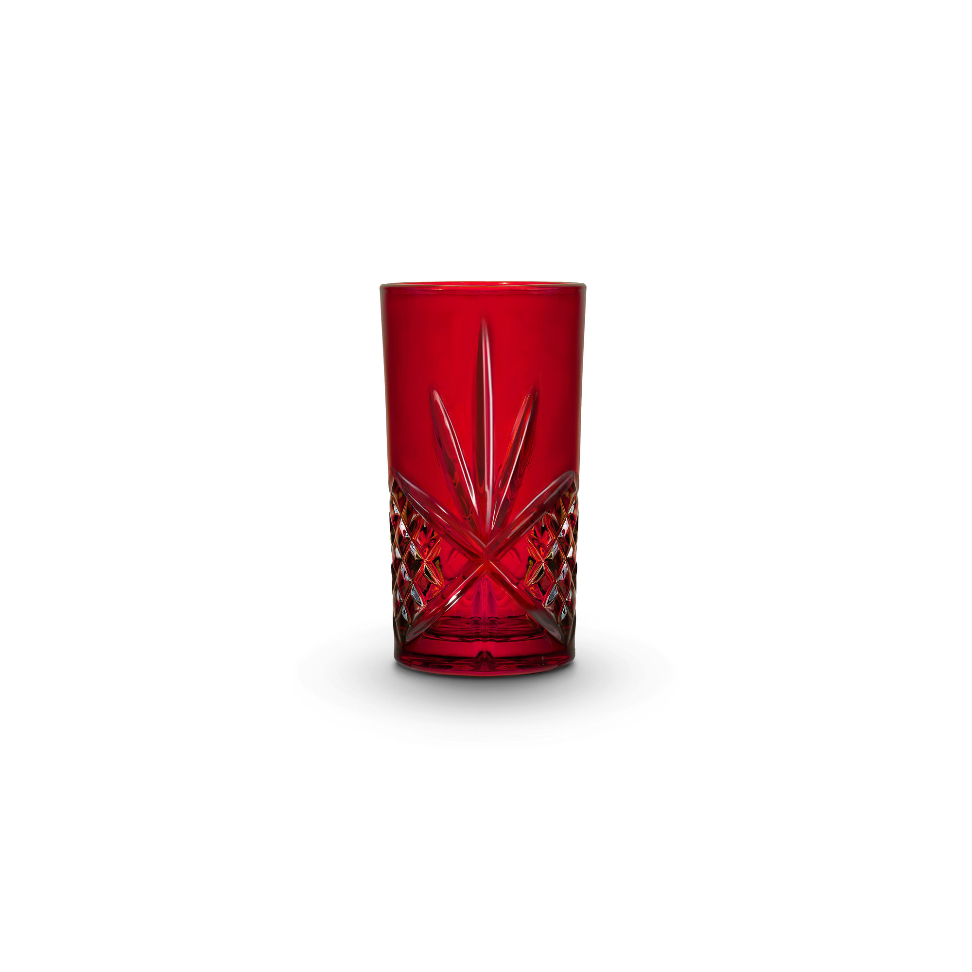 Dublin Crystal Highball Glass 12oz, Red
