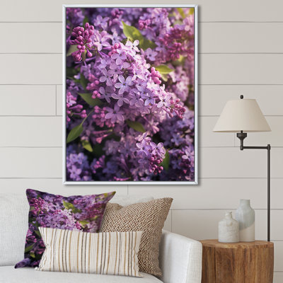 " Purple Lilacs Fragrant Blossoms V "
